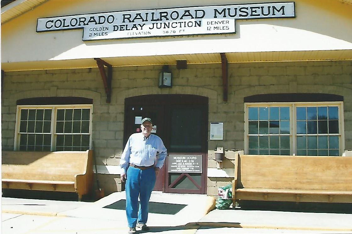 John Hill in Front of the Colorado Railroad Museum